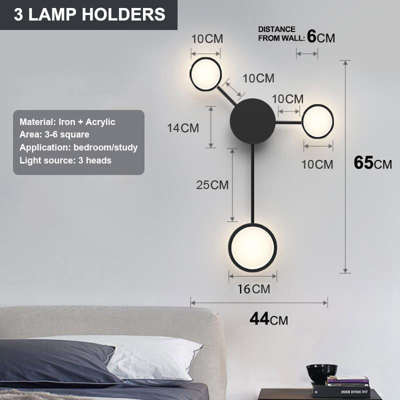 Contracted Bedroom Bedside Lamp Designer Wall Lamp