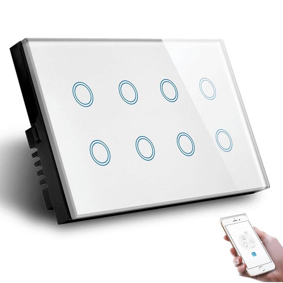 Smart Touch Light Wall Switch Interruptor Glass Panel