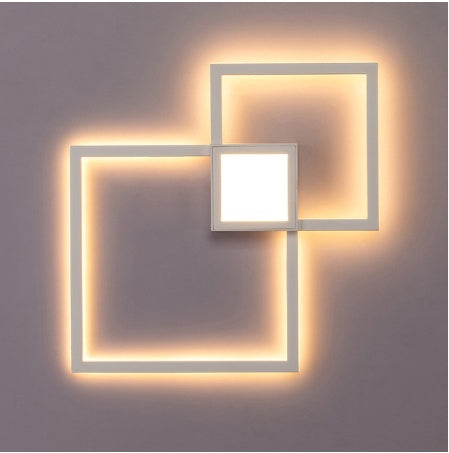 Geometric line LED wall light