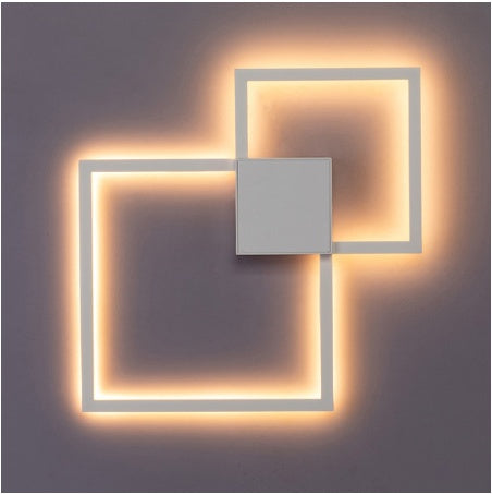 Geometric line LED wall light