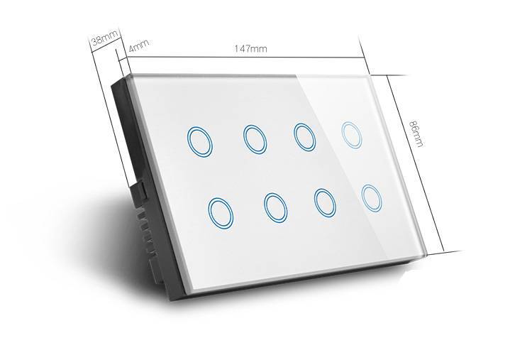 Smart Touch Light Wall Switch Interruptor Glass Panel