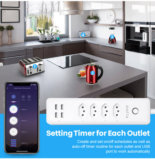 Smart Socket With USB Multi-functional Row Plug