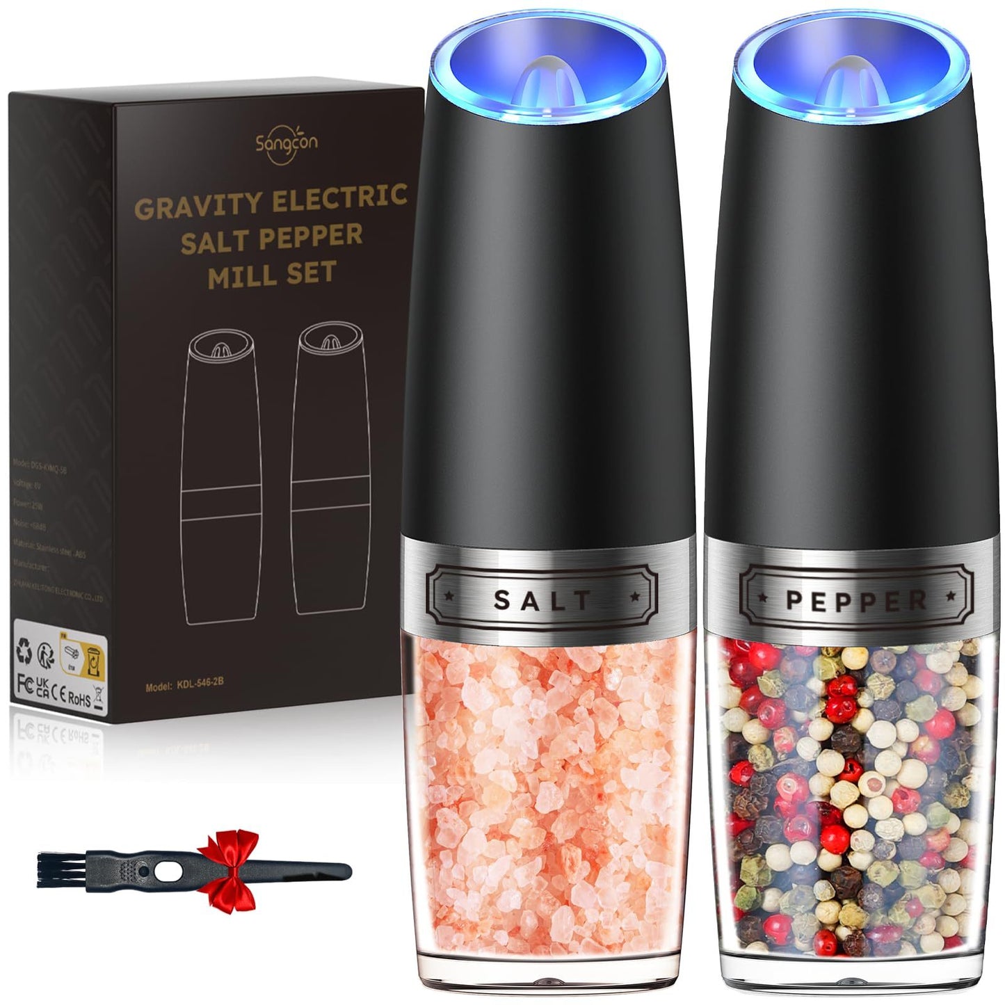 Gravity Electric Salt And Pepper Grinder Set Automatic Shakers Mill Grinder